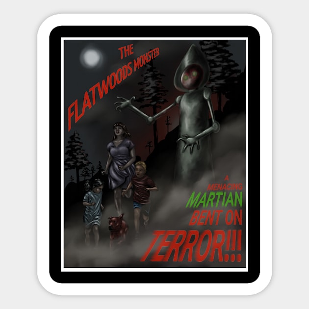 The Flatwoods Monster Sticker by PulpAfflictionArt79
